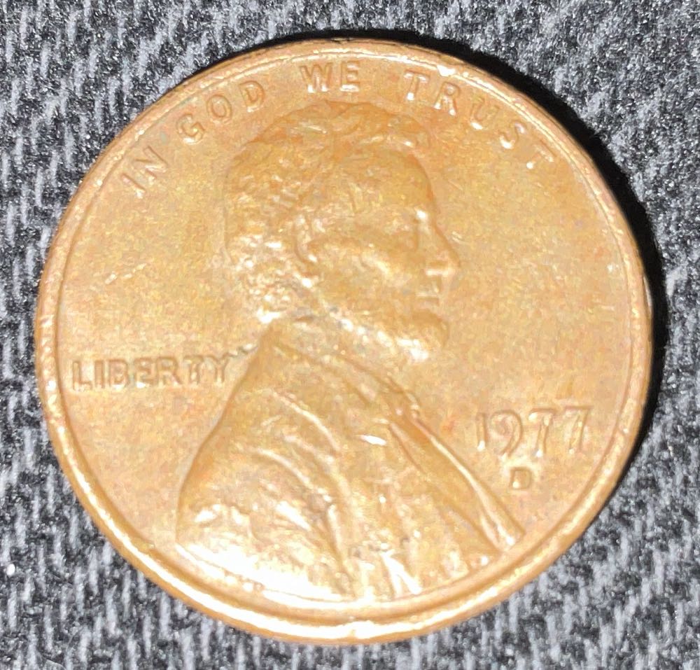 Penny 1977 Lincoln D  coin collectible - Main Image 3