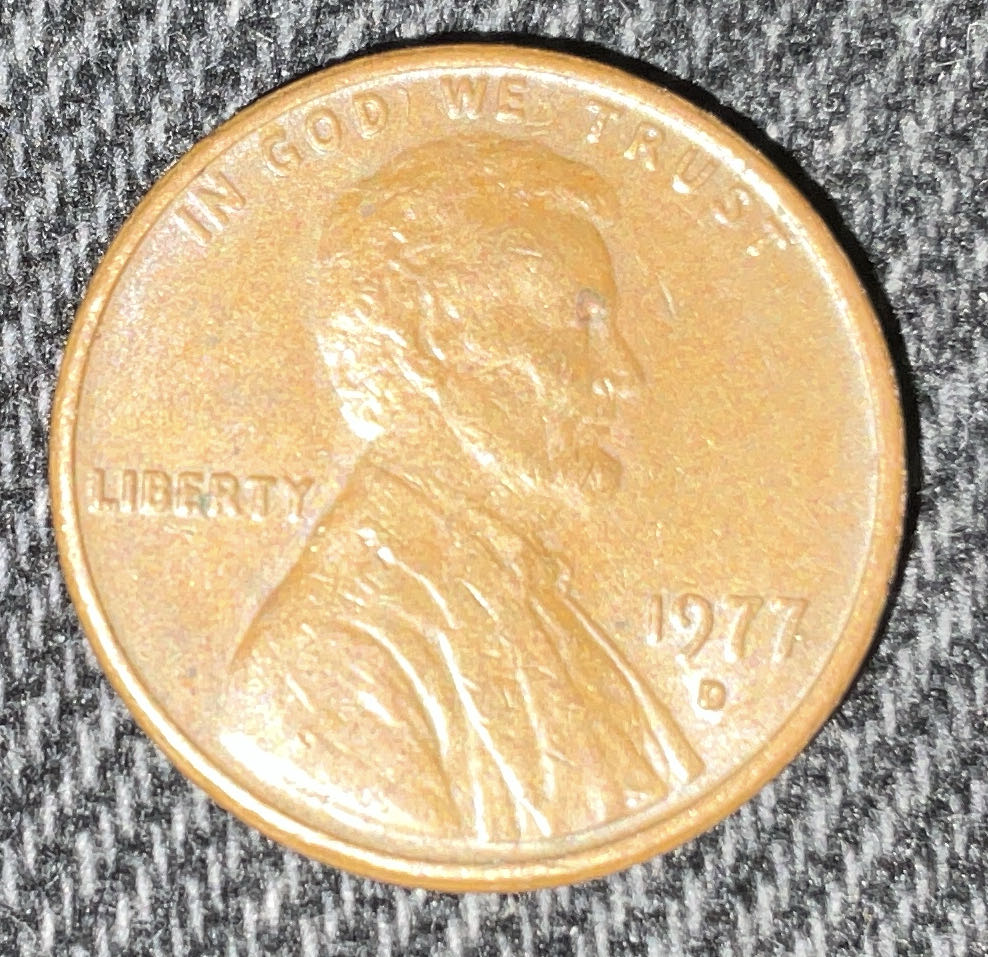 Penny 1977 Lincoln D  coin collectible - Main Image 3