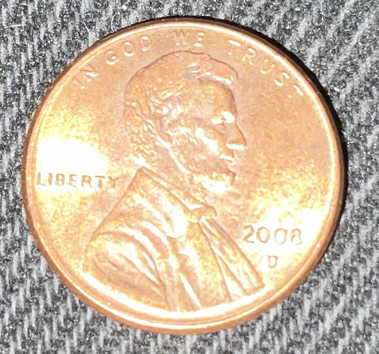 Penny 2008 Lincoln D  coin collectible - Main Image 3