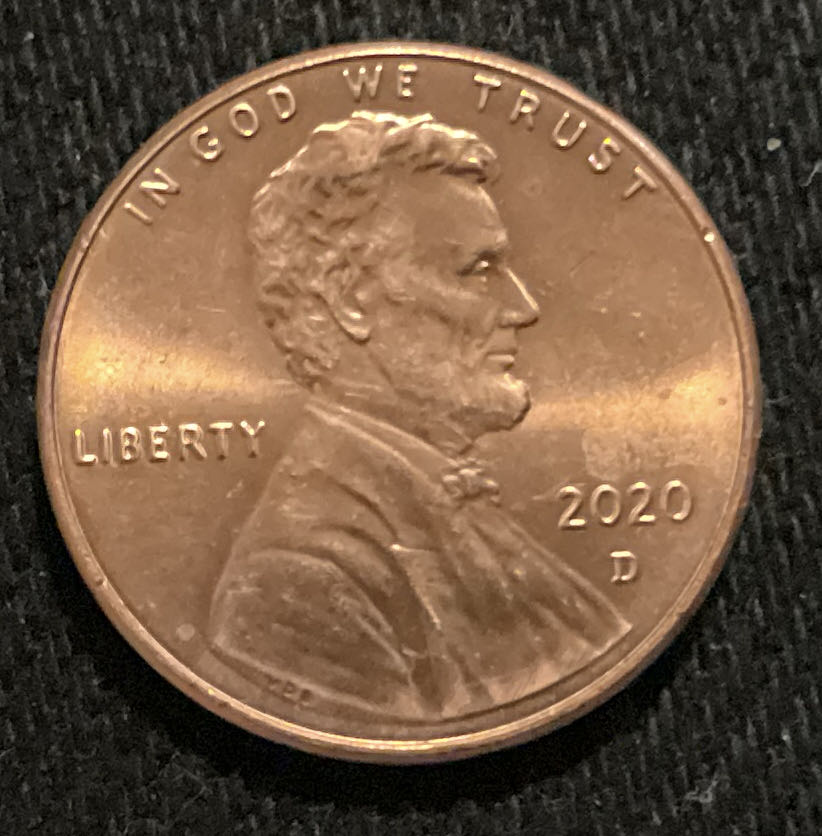 Penny 2020 Lincoln D  coin collectible - Main Image 2