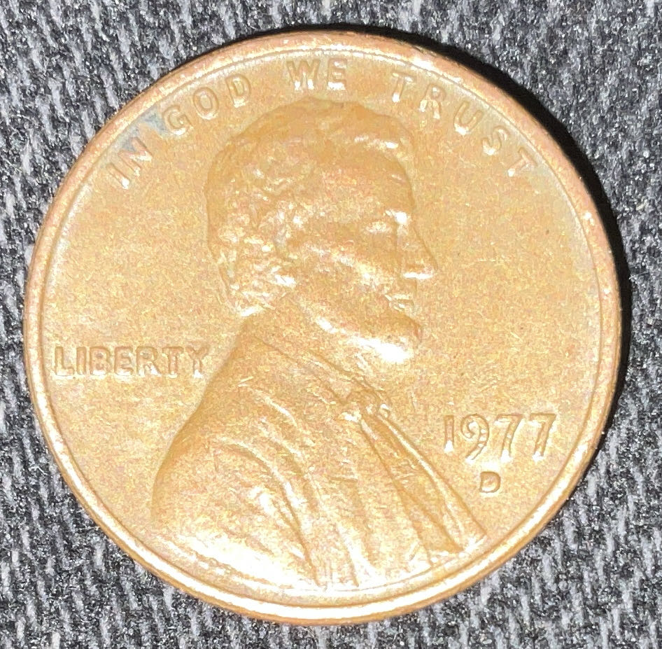 Penny 1977 Lincoln D  coin collectible - Main Image 3