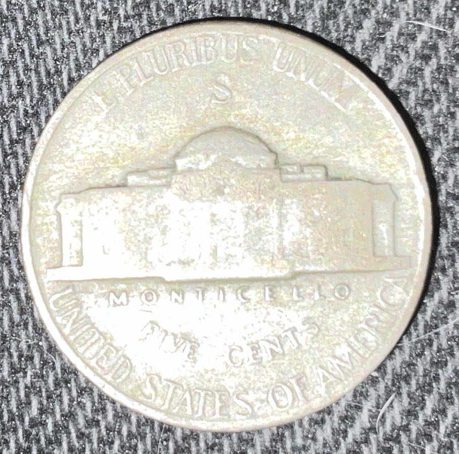 Nickel Jefferson 1945 S 1  coin collectible - Main Image 4