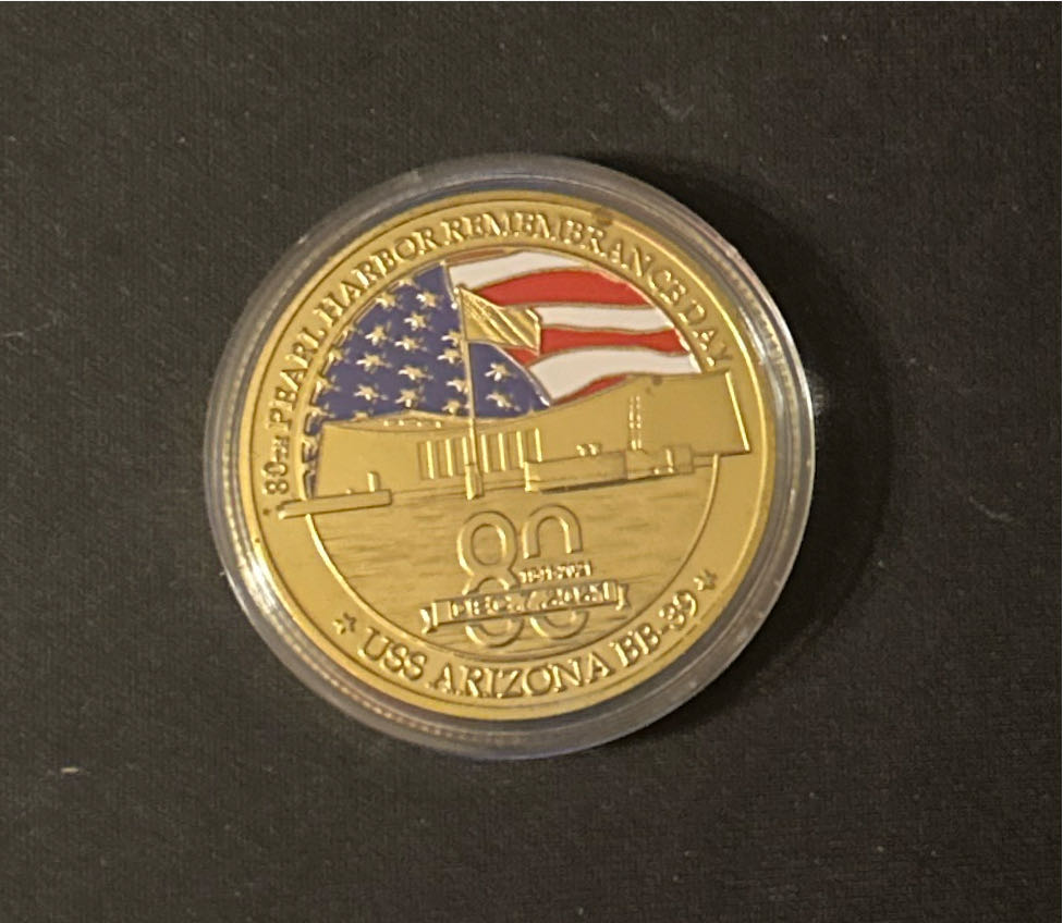 Pearl Harbor 80 Ann  coin collectible [Barcode 89760768505] - Main Image 2