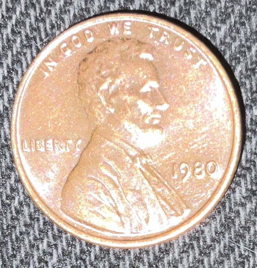 Penny 1980 Lincoln  coin collectible - Main Image 3