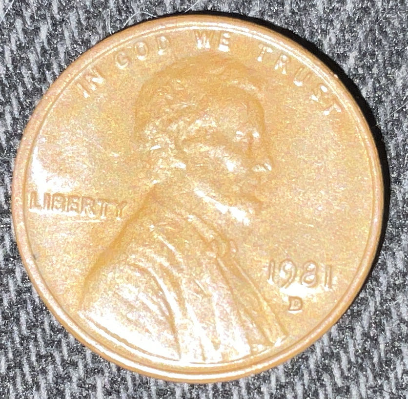 Penny 1981 Lincoln D  coin collectible - Main Image 3