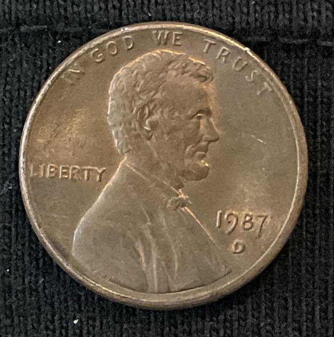 Penny 1987 Lincoln D  coin collectible - Main Image 2