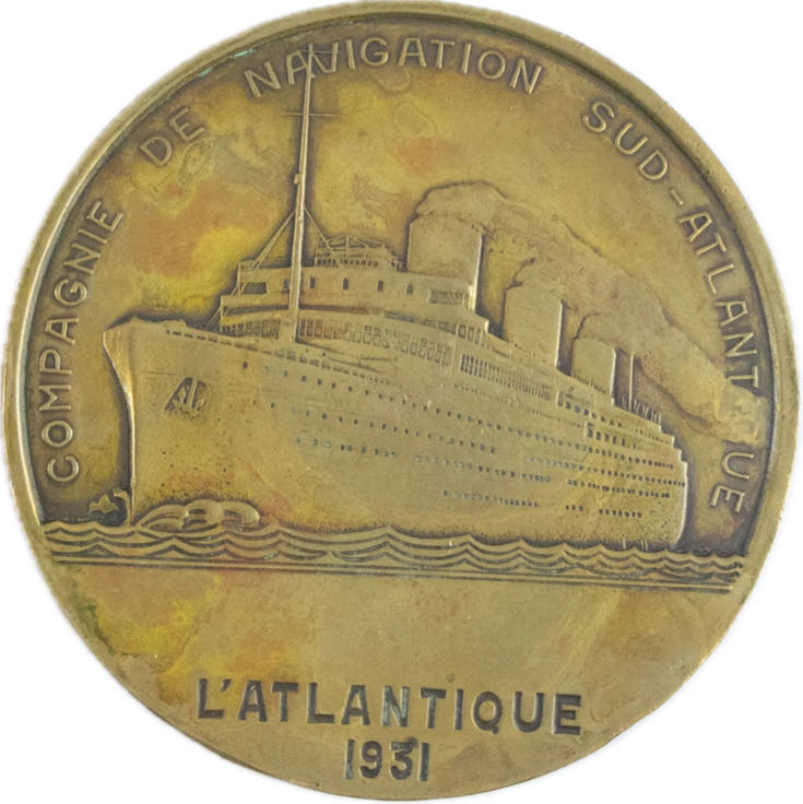 Compagnie De Navigation Sud-Atlantic Medal  coin collectible - Main Image 2
