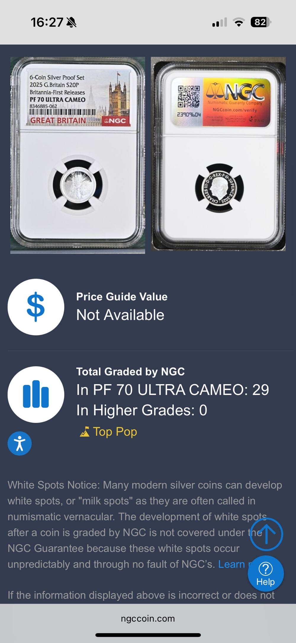 2025 Britannia -Proof 1/10th Gold Trial Piece  coin collectible - Main Image 3