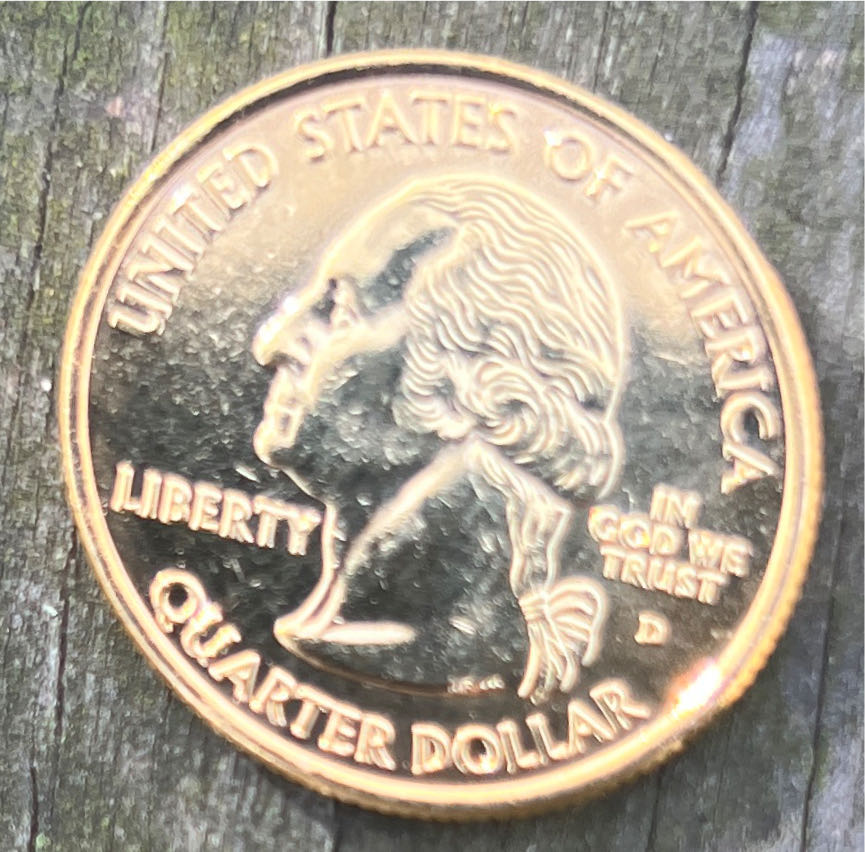 West Virginia Quarter Holographic And Gold  coin collectible - Main Image 2