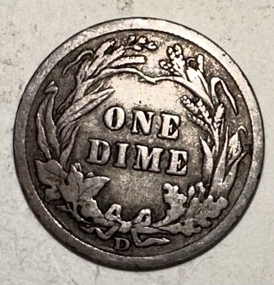 Dime Barber 1908  coin collectible - Main Image 2