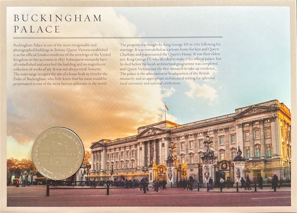 Buckingham Palace 2024 UK £5 Brilliant Uncirculated Coin Cover Limited Edition 10,000  coin collectible - Main Image 3