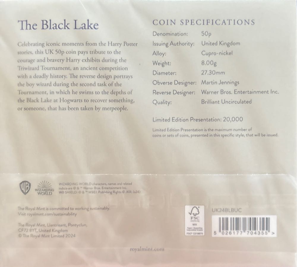 Harry Potter The Black Lake  coin collectible - Main Image 2