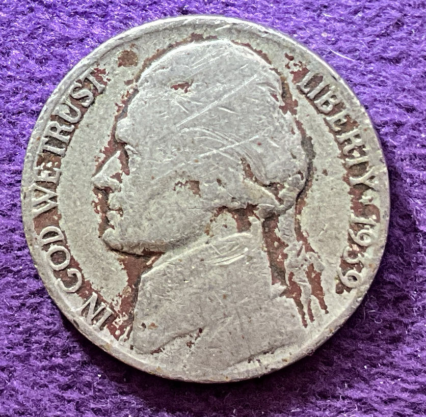 Nickel Jefferson  1939 1  coin collectible - Main Image 3