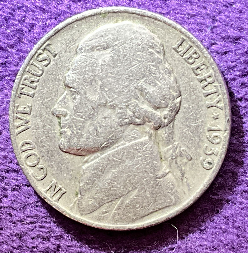 Nickel Jefferson 1939 2  coin collectible - Main Image 3