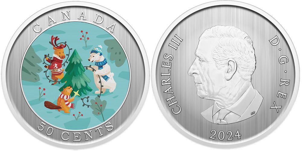 2023 RCA Mint 50-Cent Lenticular - Holiday Sledding  coin collectible - Main Image 2