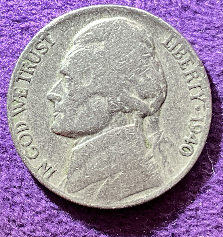 Nickel Jefferson 1940 2  coin collectible - Main Image 3