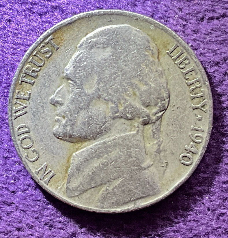Nickel Jefferson 1940 S 1  coin collectible - Main Image 3