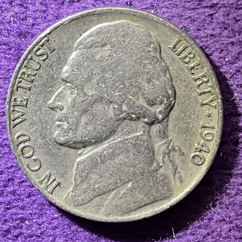Nickel Jefferson 1940 S 2  coin collectible - Main Image 3