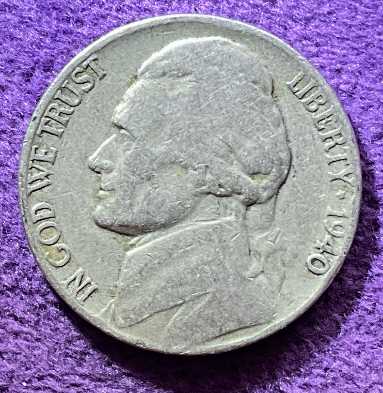 Nickel Jefferson 1940 3  coin collectible - Main Image 3