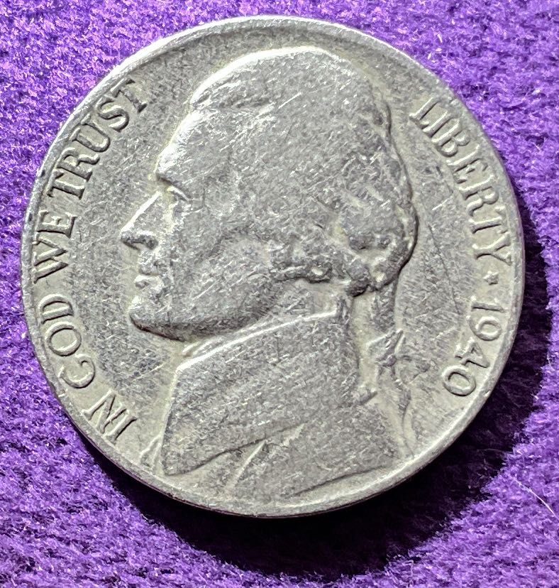 Nickel Jefferson 1940 4  coin collectible - Main Image 3
