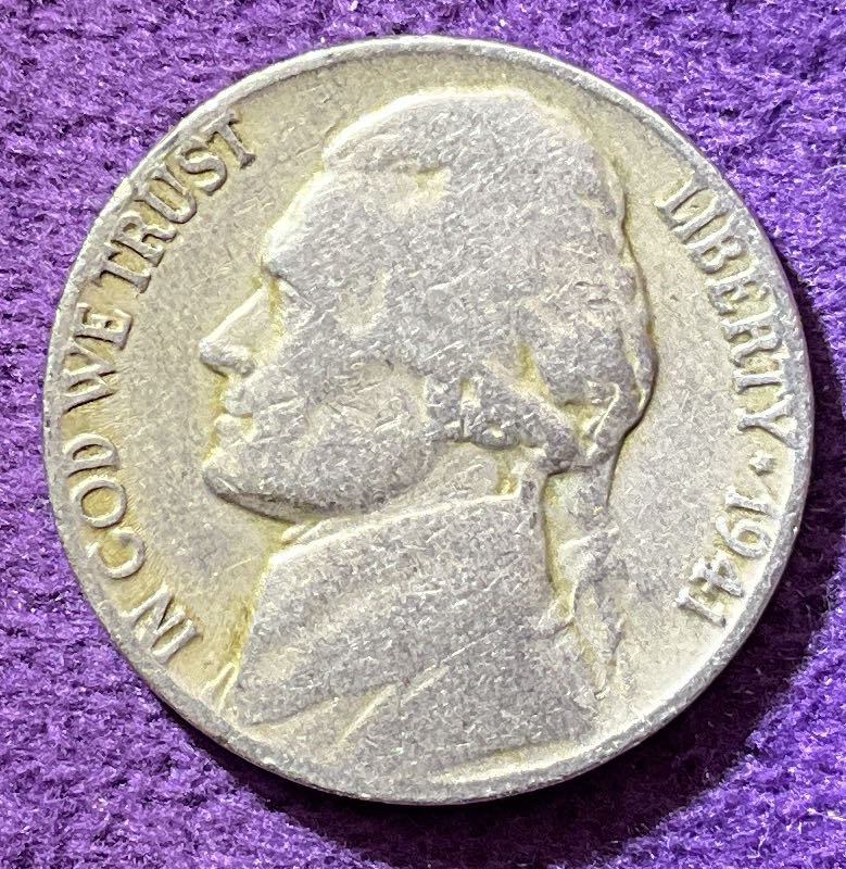 Nickel Jefferson 1941  3  coin collectible - Main Image 3