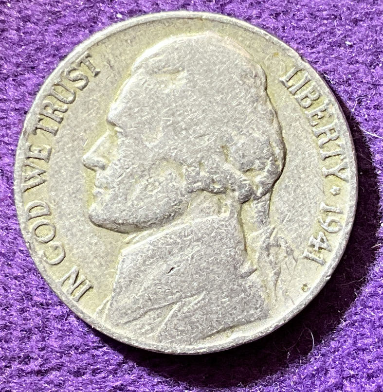 Nickel Jefferson 1941  5  coin collectible - Main Image 3
