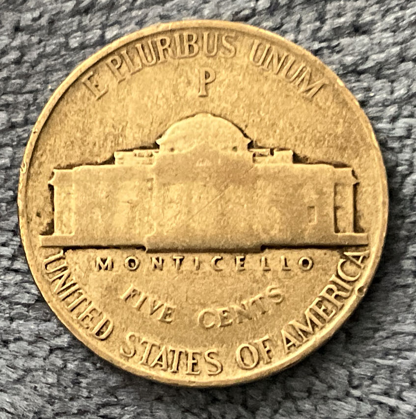 Nickel Jefferson 1942 P 1  coin collectible - Main Image 2