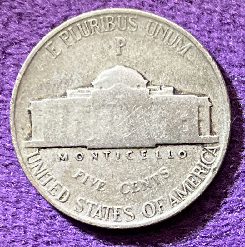 Nickel Jefferson 1942 P 1  coin collectible - Main Image 4