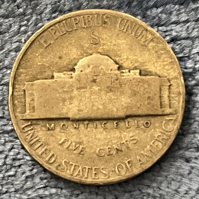 Nickel Jefferson 1945 S  coin collectible - Main Image 2