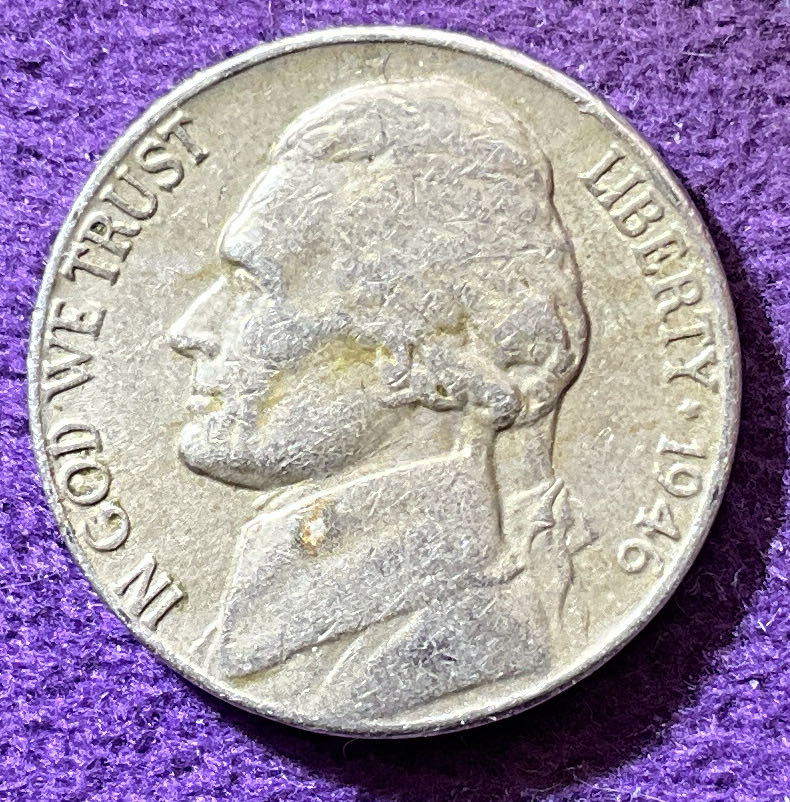 Nickel Jefferson 1946 D 1  coin collectible - Main Image 3