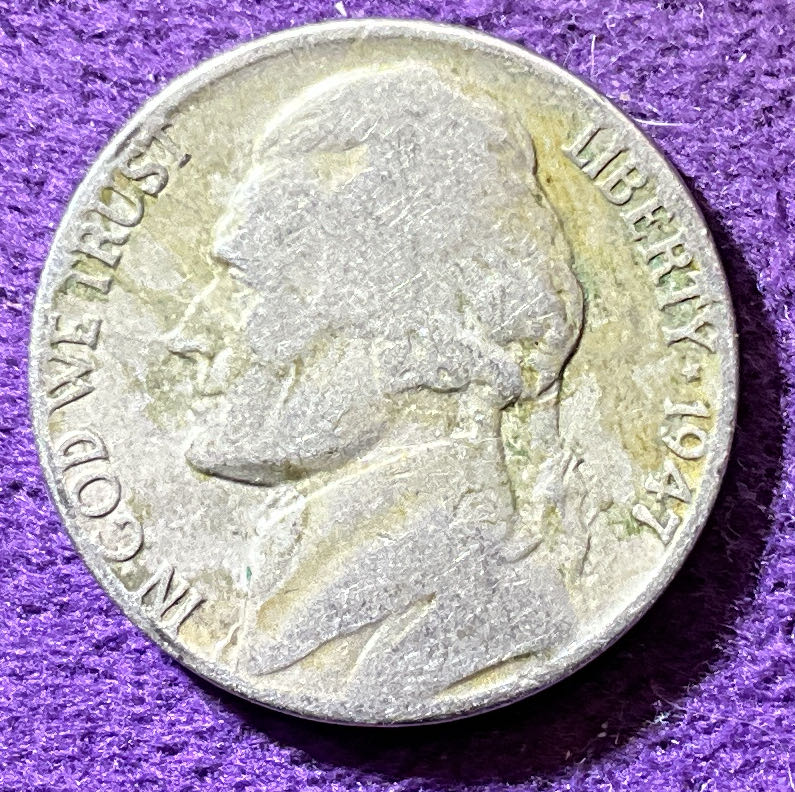 Nickel Jefferson 1947  1  coin collectible - Main Image 3