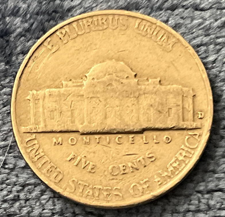 Nickel Jefferson 1954 D 1  coin collectible - Main Image 2