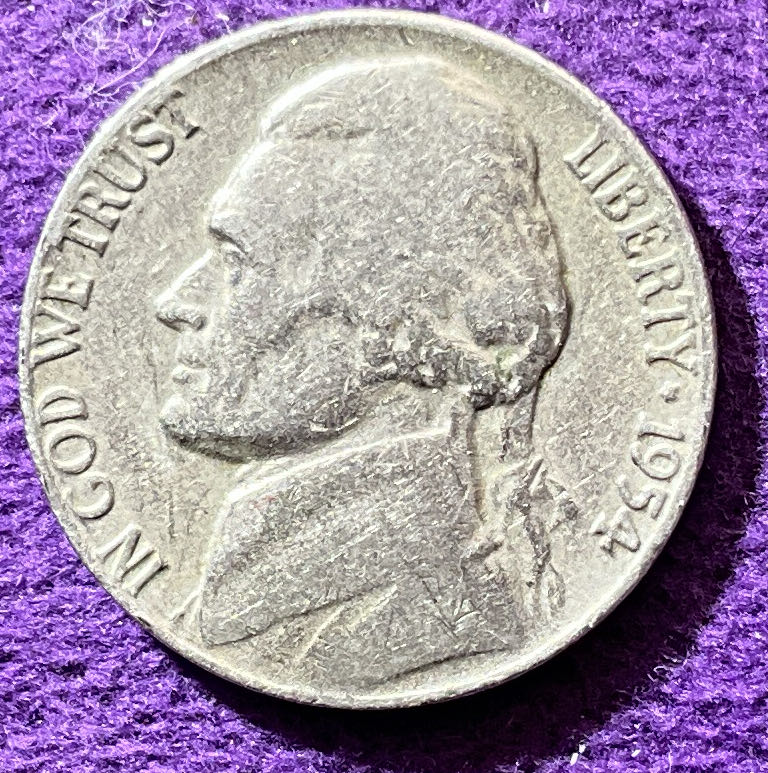 Nickel Jefferson 1954  2  coin collectible - Main Image 3