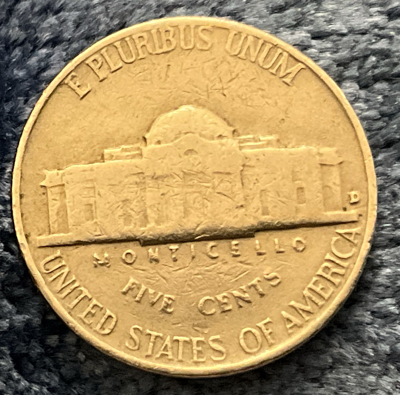 Nickel Jefferson 1957 D 1  coin collectible - Main Image 2