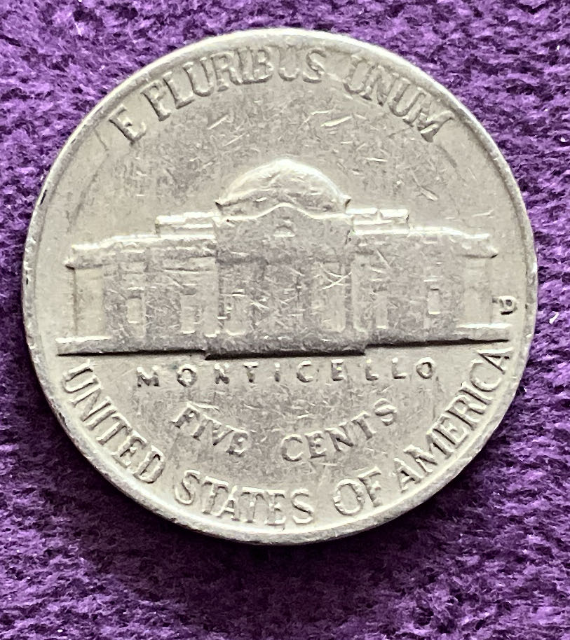 Nickel Jefferson 1957 D 1  coin collectible - Main Image 4