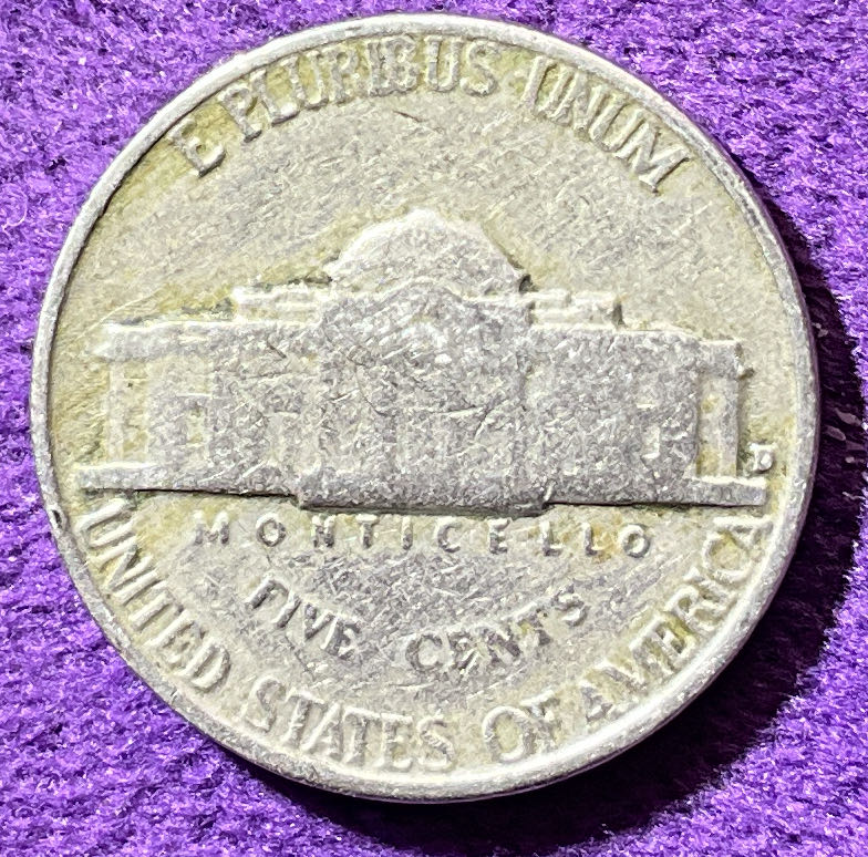 Nickel Jefferson 1954 D 3  coin collectible - Main Image 4