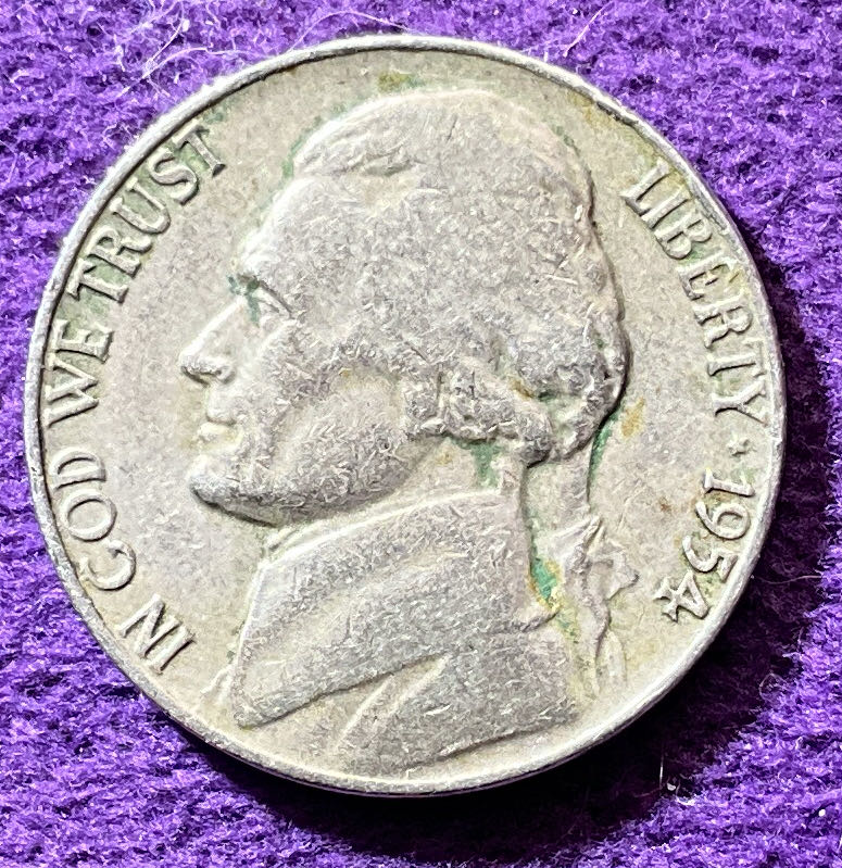 Nickel Jefferson 1954  3  coin collectible - Main Image 3