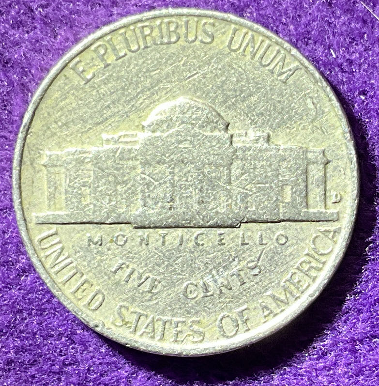 Nickel Jefferson 1955 D 2  coin collectible - Main Image 4