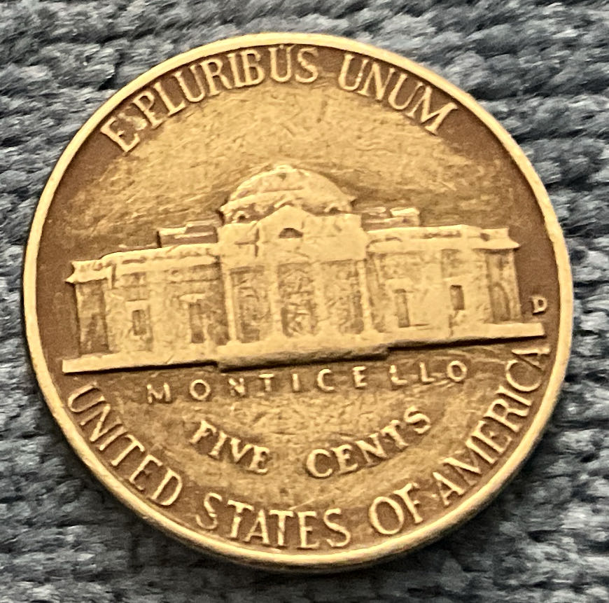 Nickel Jefferson 1956 D 1  coin collectible - Main Image 2