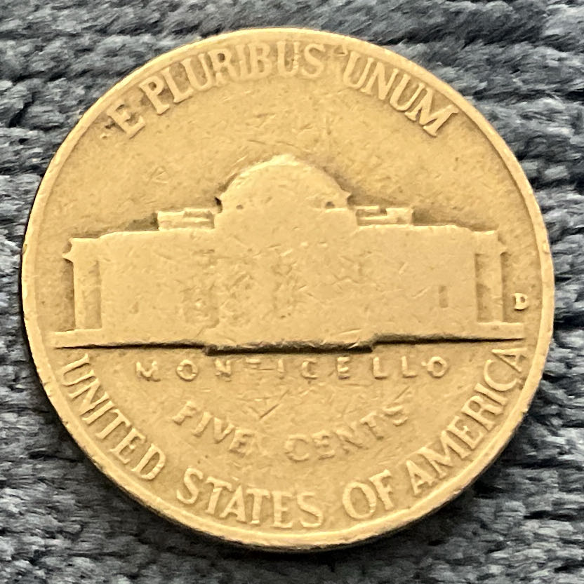 Nickel Jefferson 1956 D 2  coin collectible - Main Image 2