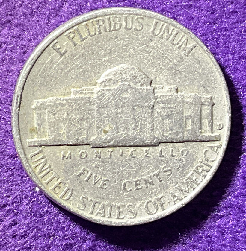 Nickel Jefferson 1959 D 4  coin collectible - Main Image 4