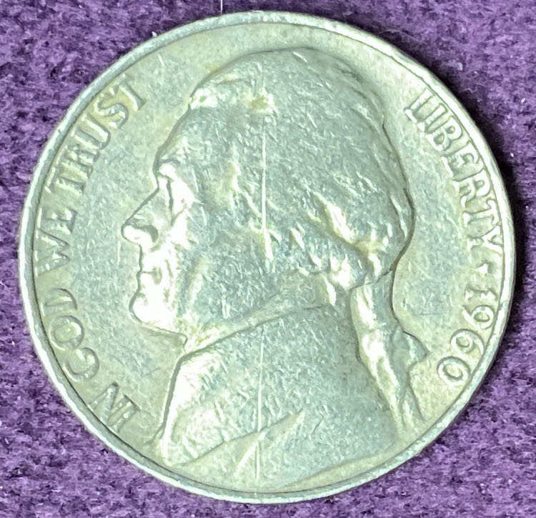 Nickel Jefferson 1960 1  coin collectible - Main Image 3