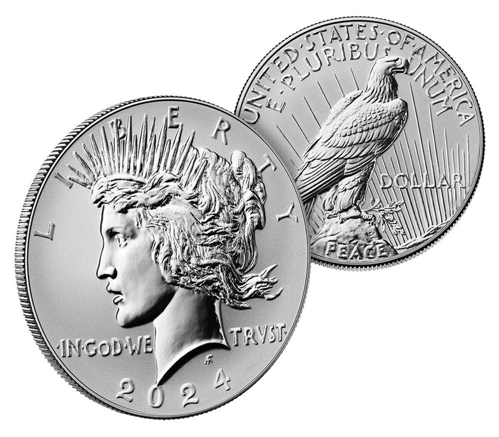 US Mint Proof - 2024 Morgan and Peace Dollar Two-Coin Reverse Proof Set  coin collectible - Main Image 2