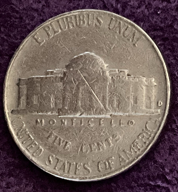 Nickel Jefferson 1963 D 7  coin collectible - Main Image 4