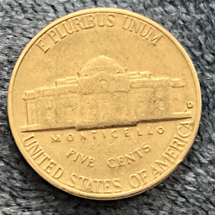 Nickel Jefferson 1963 D 9  coin collectible - Main Image 2