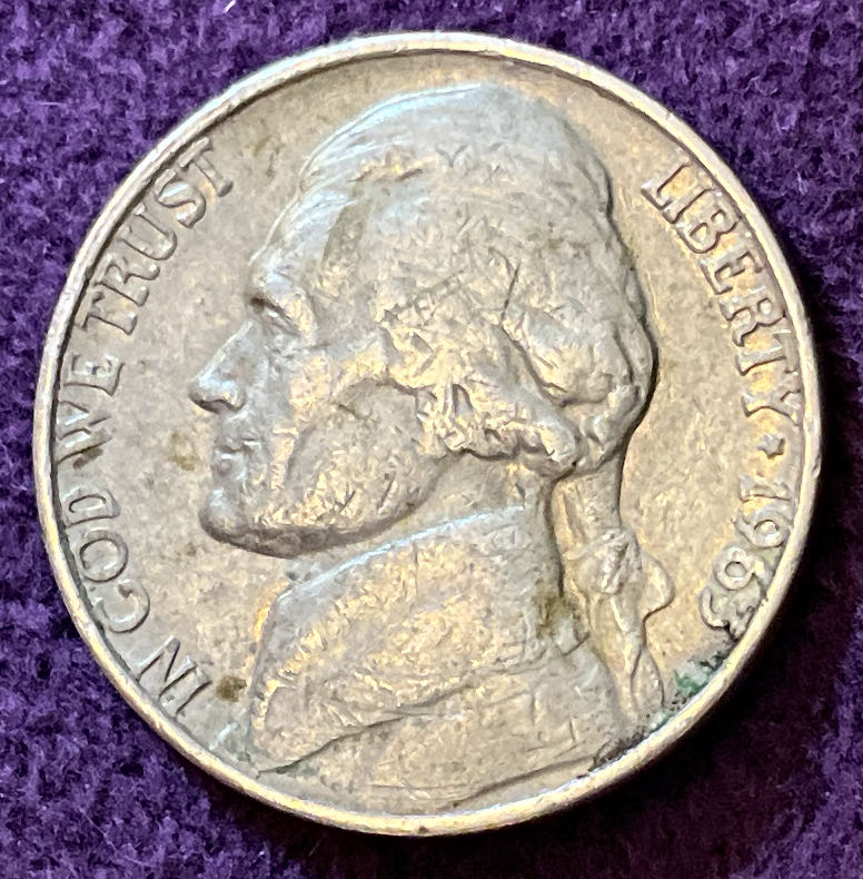 Nickel Jefferson 1963 D 10  coin collectible - Main Image 3