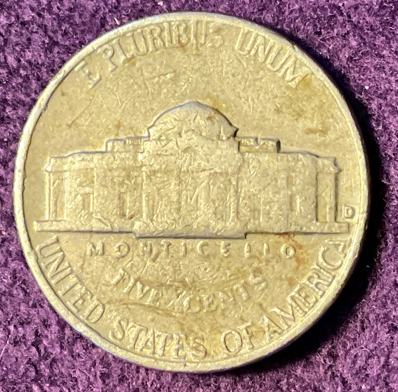 Nickel Jefferson 1963 D 10  coin collectible - Main Image 4