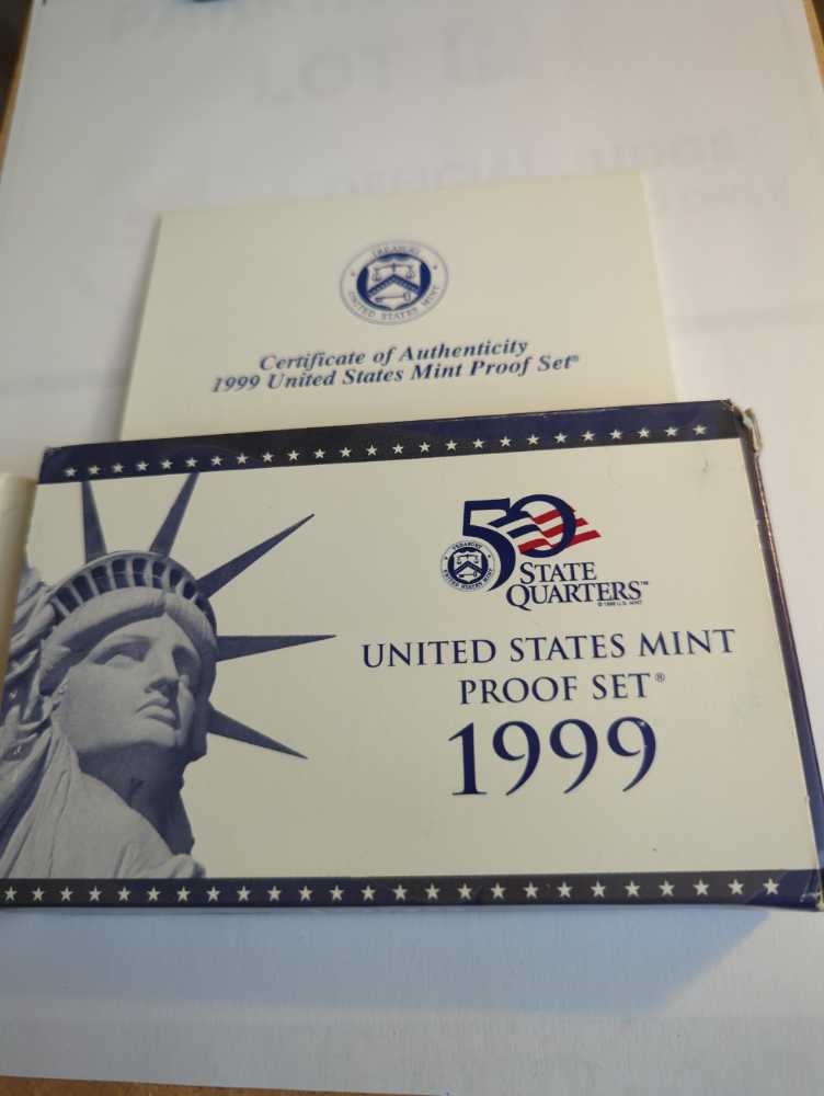 Standard 1999-S US Mint Proof Set Plus (5) State Quarters  coin collectible - Main Image 3