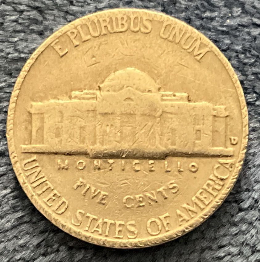 Nickel Jefferson 1963 D  coin collectible - Main Image 2