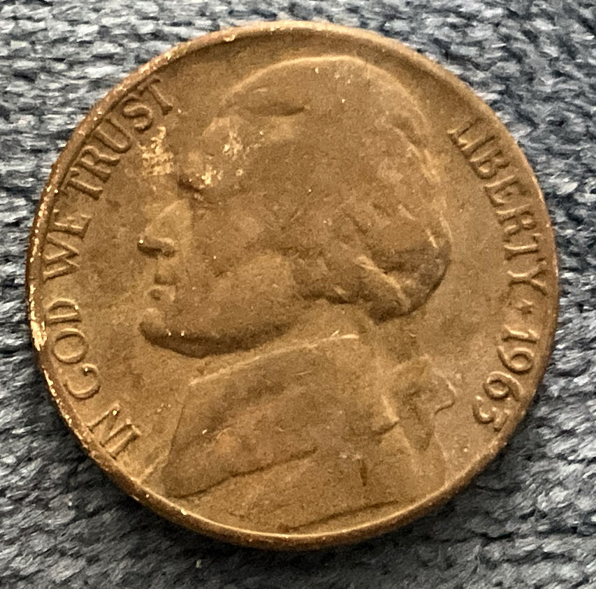 Nickel Jefferson 1963 D 12  coin collectible - Main Image 1
